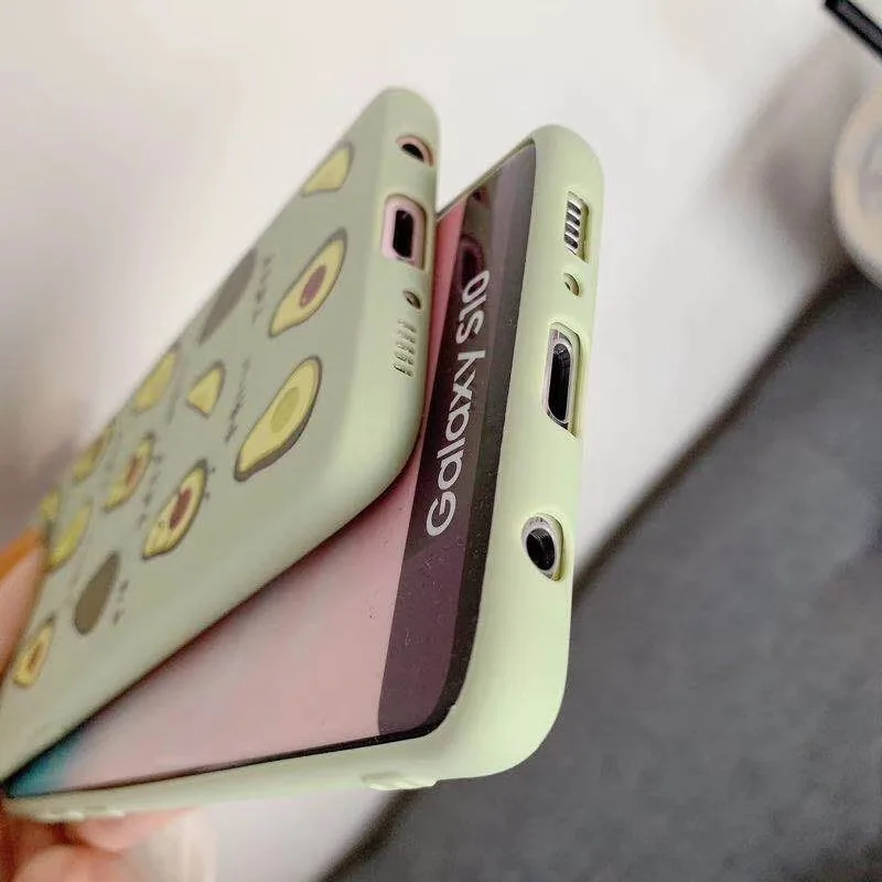 YHBBCASES Забавный милый чехол для телефона с принтом авокадо samsung Galaxy Note 8 9 Мягкие