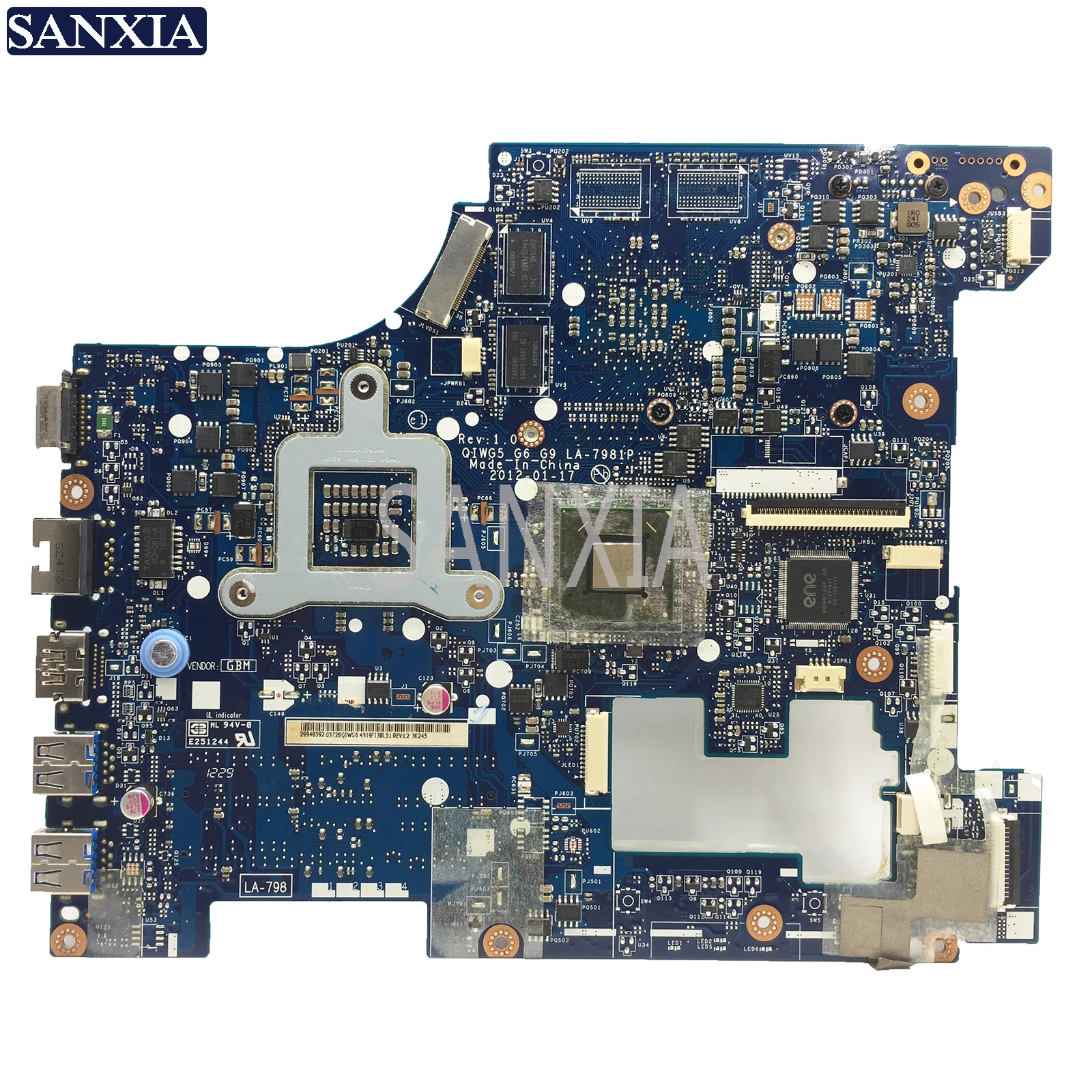 KEFU LA-7981P материнская плата для ноутбука lenovo G580 оригинальная материнская плата GT610M