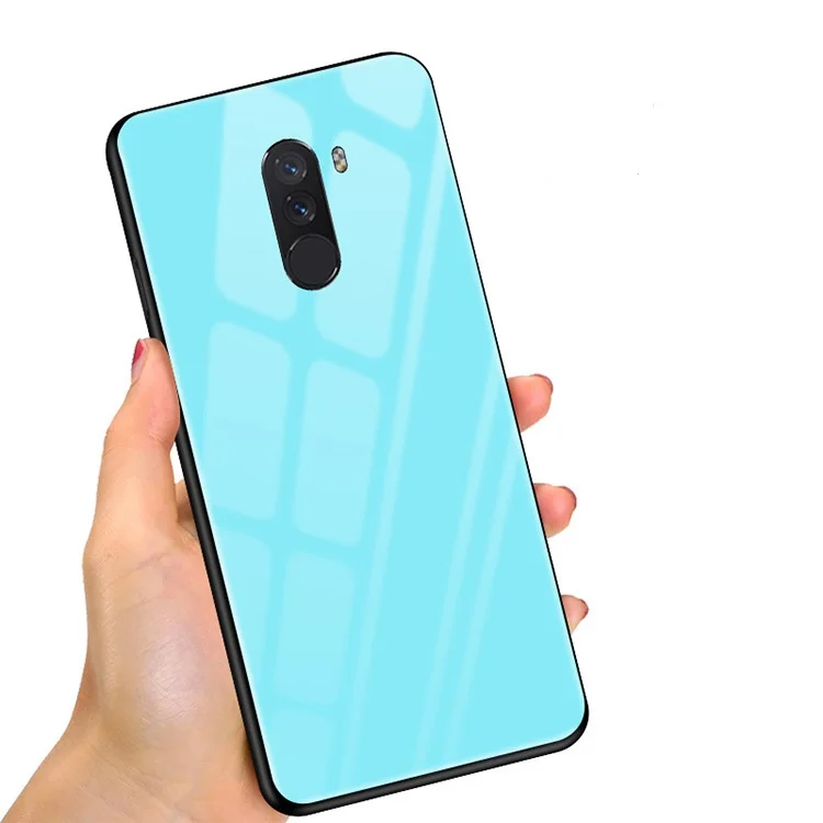 Роскошный чехол для телефона из закаленного стекла Xiaomi Pocophone F1 тонкая задняя