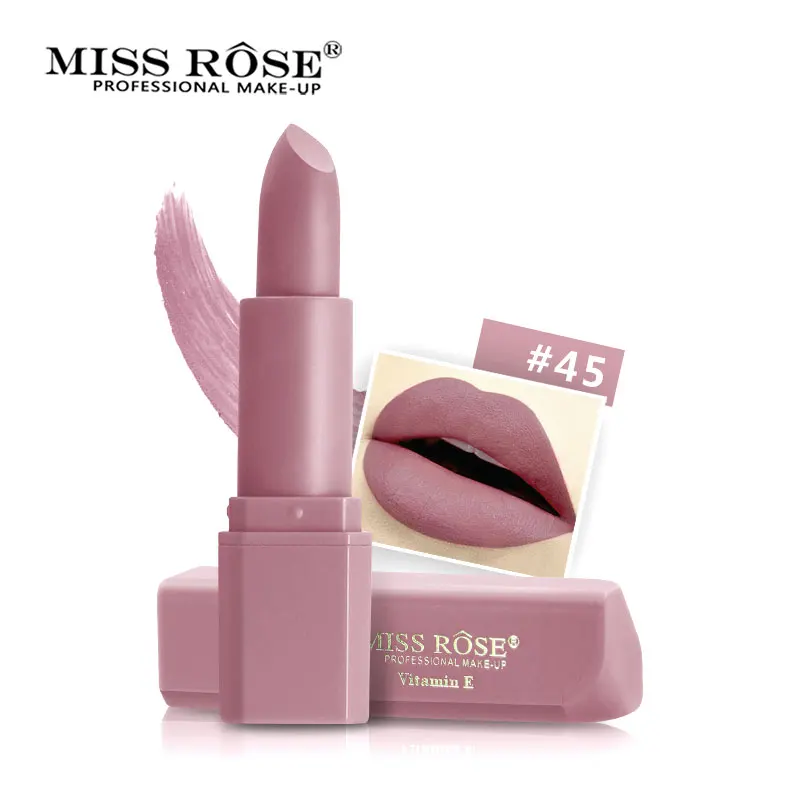 MISS ROSE Фирменная новинка, 20 цветов, матовая губная помада, водостойкая, стойкая помада для губ, легко носить, питательный для губ, макияж