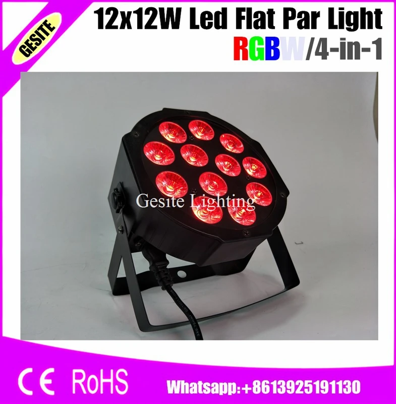 12 шт./лот 12X12W RGBW Одноцветный Par свет для профессиональной сцены Dj|par light|par lotprofessional