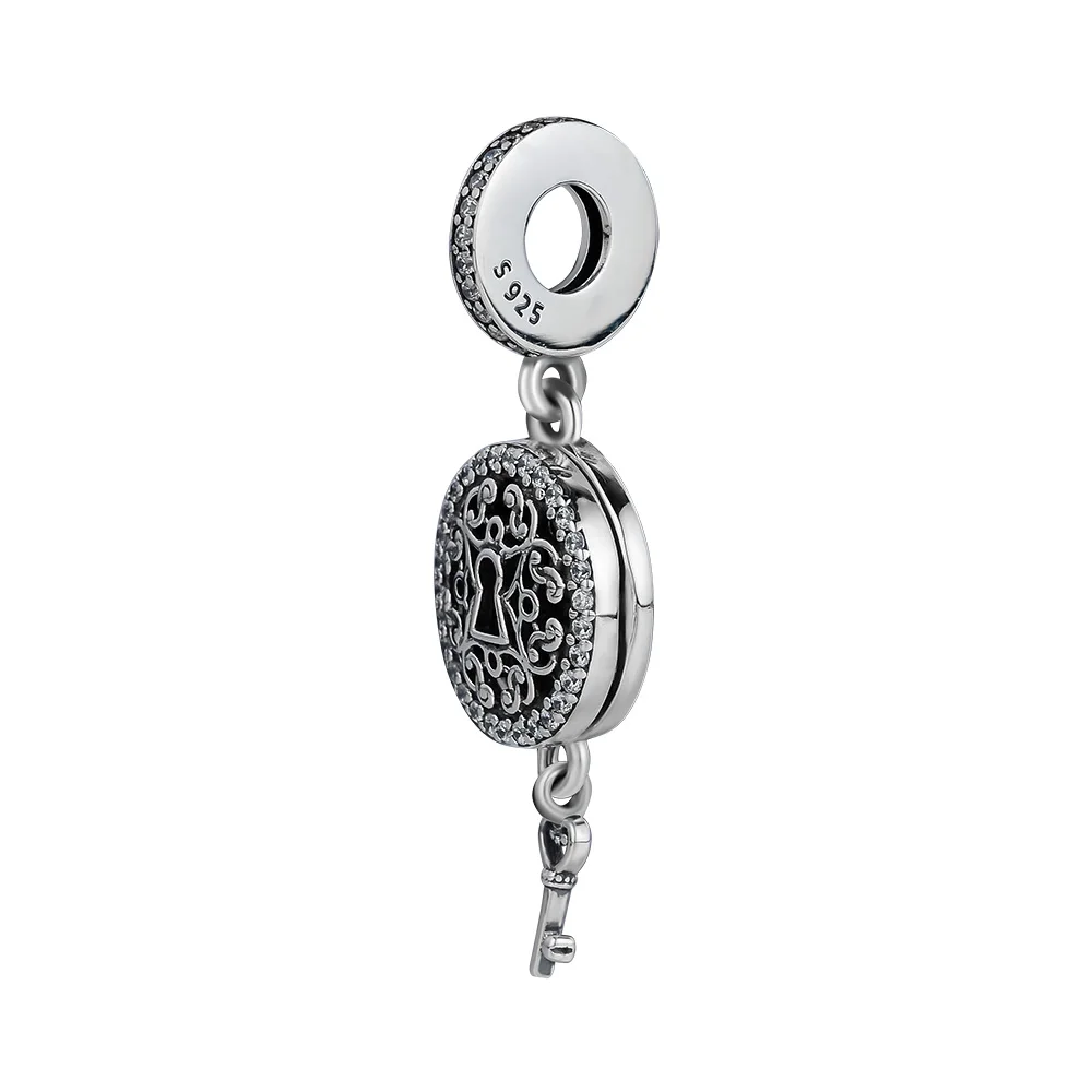 CKK подходят для браслетов Pandora браслет Regal любовь ключ бусины Подвески