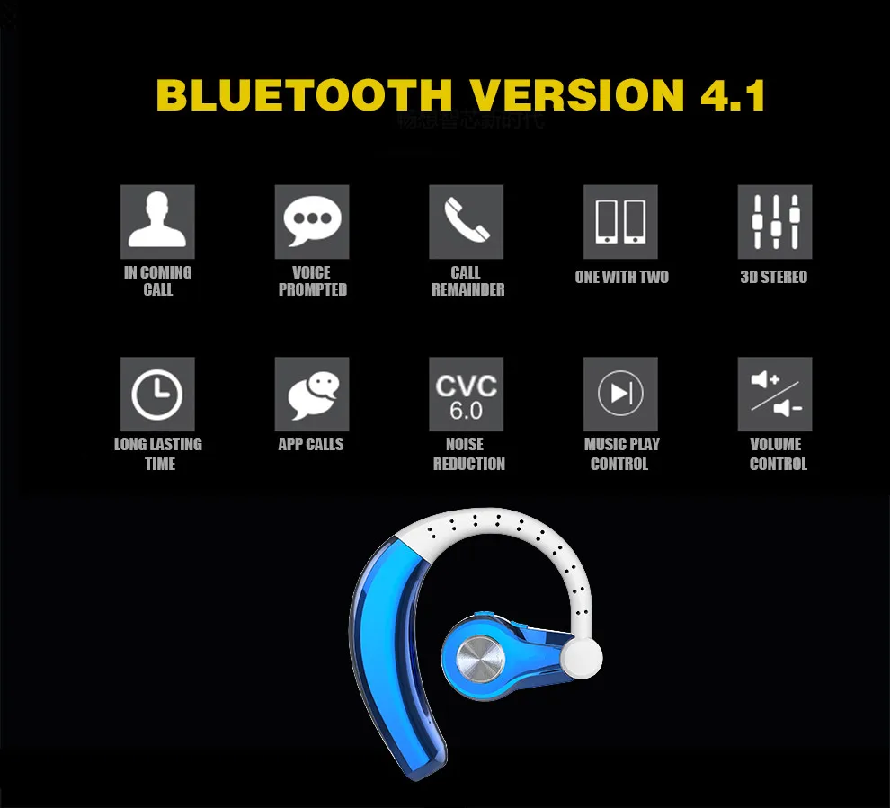 GDLYL Громкая связь бизнес bluetooth гарнитура наушники Голосовое управление Беспроводные наушники с шумоподавлением спортивные наушники