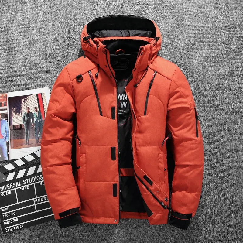 Фото Высококачественные зимние теплые утепленные куртки на молнии мужские парки с