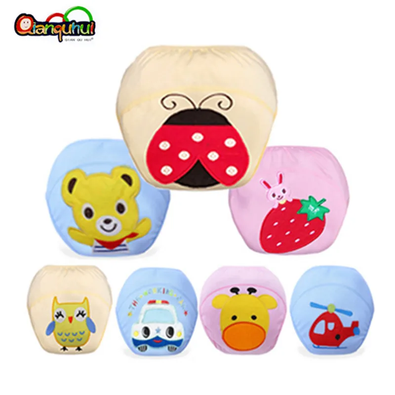 Многоразовые хлопковые подгузники для новорожденных водонепроницаемые