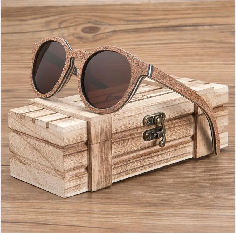 brown lens BOBO BIRD, мужские и женские солнцезащитные очки, деревянные солнцезащитные очки «кошачий глаз», женские очки, Роскошные, ручная работа, бамбук, в деревянной коробке - Цвет линз: brown lens