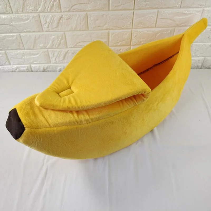 Winter Warm Cat Bed House Banana Collapsible Windproof Pet Cats Puppy Nest Soft Sponge Rest Cage Cushion for Dogs Supplies | Дом и сад