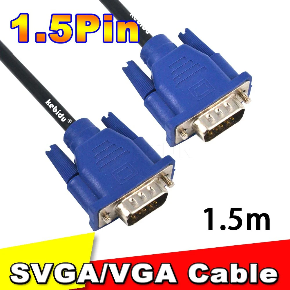 Kebidu 2016 горячий VGA SVGA HDB15 5FT 1 4 м кабель Мужской к мужскому удлинительному монитору