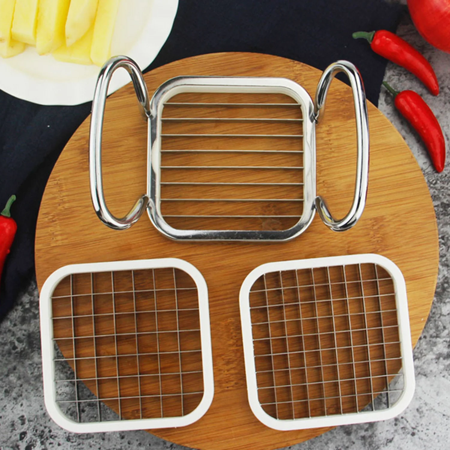 Behogar 5 в 1 Многофункциональный фрукты овощи Slicer измельчитель со сменными лезвиями