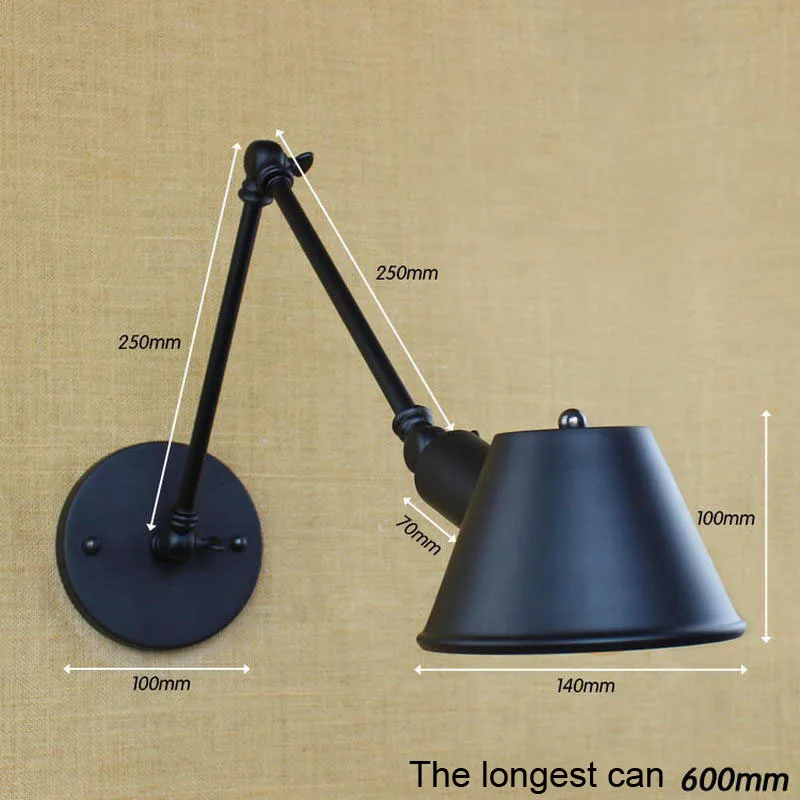 Новый дизайн античный ретро черный металлический оттенок Регулируемые