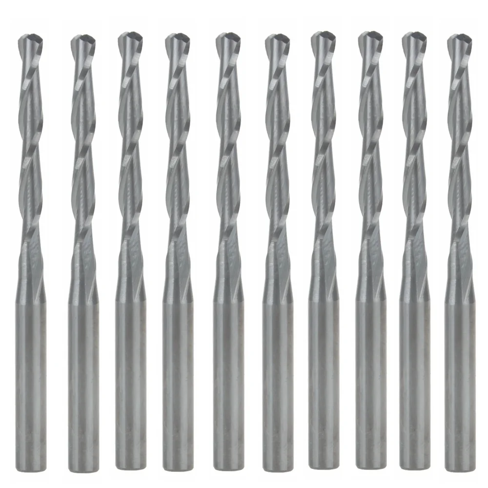 Концевые фрезы с 2 канавками спиральные гравировальные долота ЧПУ 3175x2 5x22 мм 10