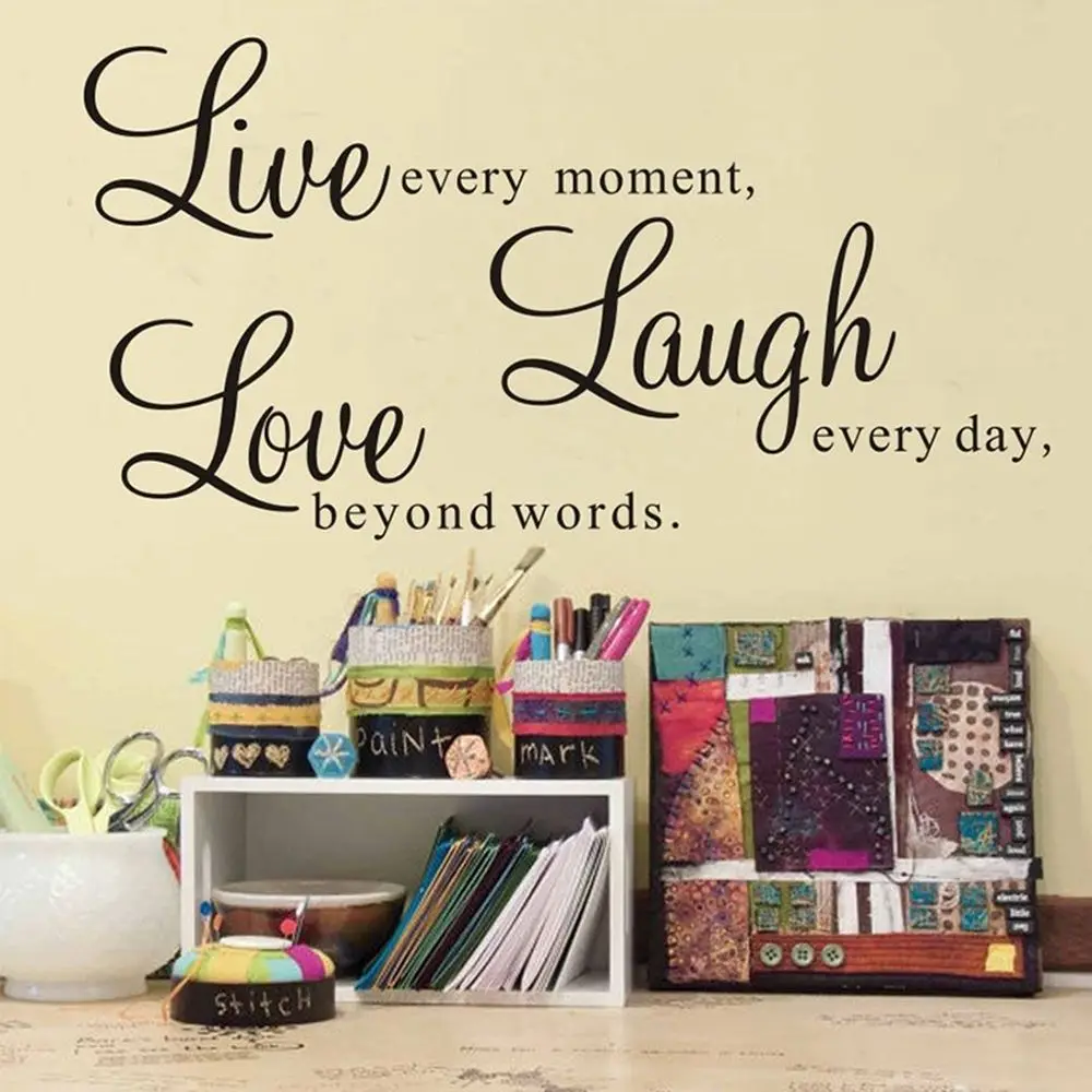 Горячая продажа DIY Съемные художественные наклейки на стену жизнь Смех Любовь