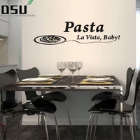 pasta la vista baby wall sticker spanish dining room removable vinyl self adhesive meal espanol wall decal wallpaper