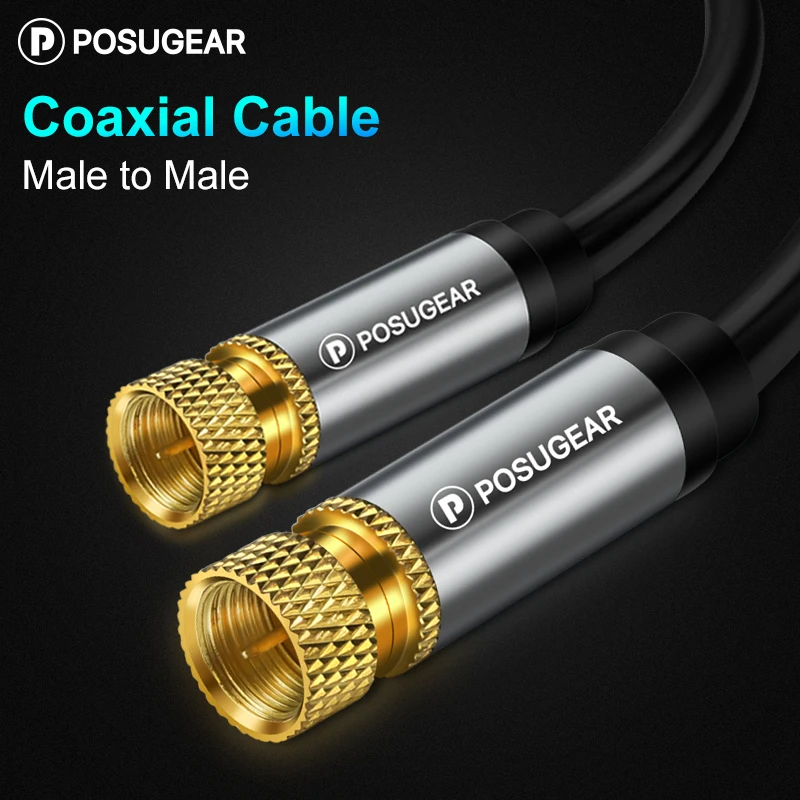 Posugear SAT антенный коаксиальный кабель F Type HDTV спутниковый позолоченный мужской и