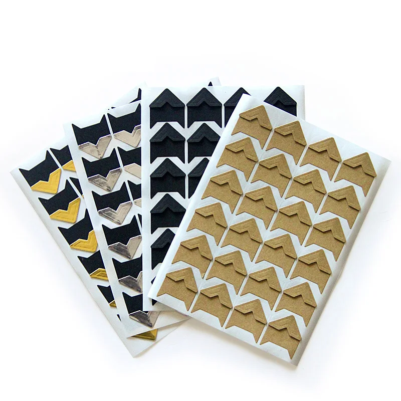120 шт./лот (5 листов) сделай сам винтажные уголки крафт бумага наклейки для