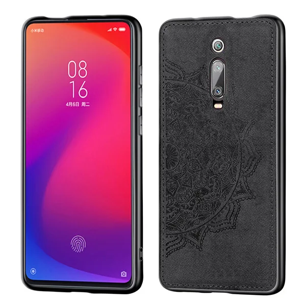 Черный K 20 чехол для Xiaomi Redmi K20/K20 pro чехол Роскошный тканевый Жесткий ПК Противоударный защитный чехол автомобильный металлический магнит чехол K20 Pro - Цвет: Черный