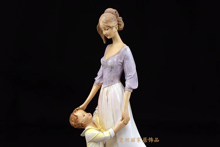 Креативная статуя из смолы «mother love», Винтажные Украшения, домашний декор, ремесла, украшение для комнаты, предметы для девушек, статуэтки, подарки