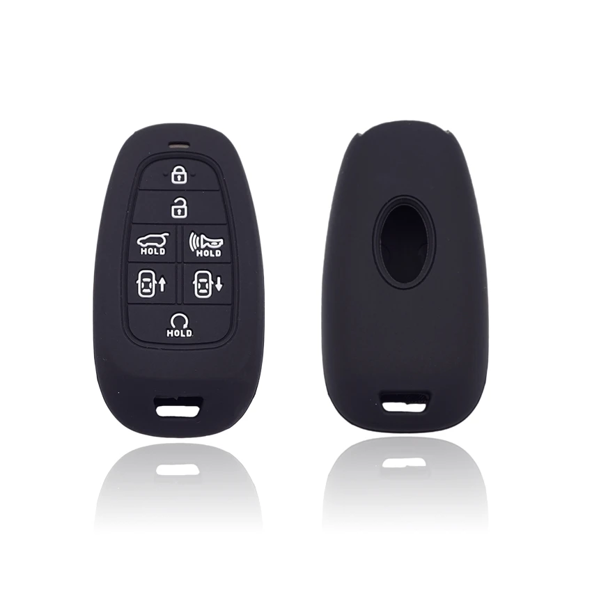 Чехол для ключей Cocolockey подходит Hyundai Sonata DN8 7 кнопок силиконовая резина