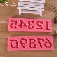 aomily 0 9 thread 3d number fondant silicone mold candle sugar craft tool chocolate cake mould kitchen diy baking decorating