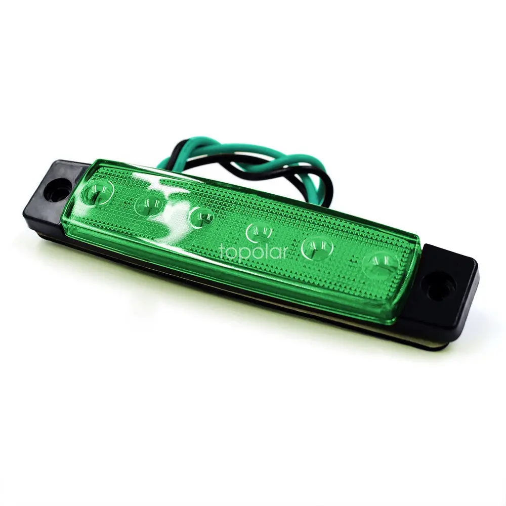 DC12V 24v 6LED Боковой габаритный фонарь светильник для грузового прицепа Индикатор