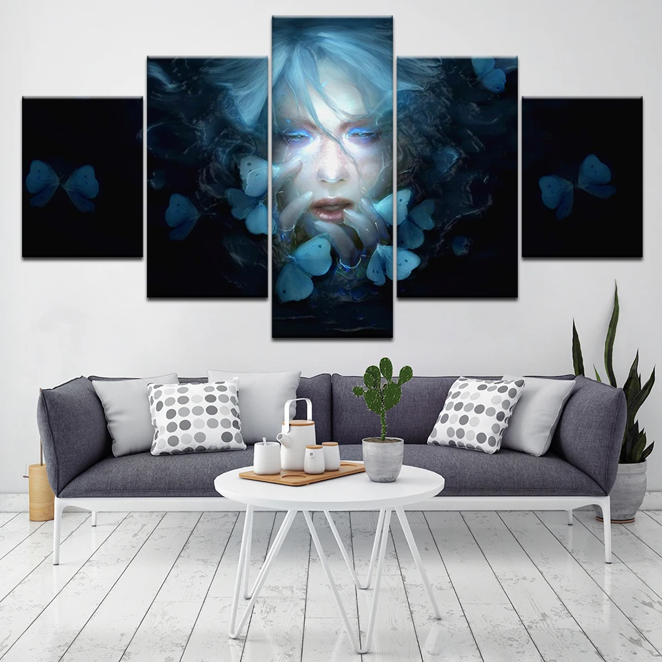 

Endless Kiss games beauty 5 Piece Canvas Wallpapers modern Poster Modular art painting for Living Room Home Decor