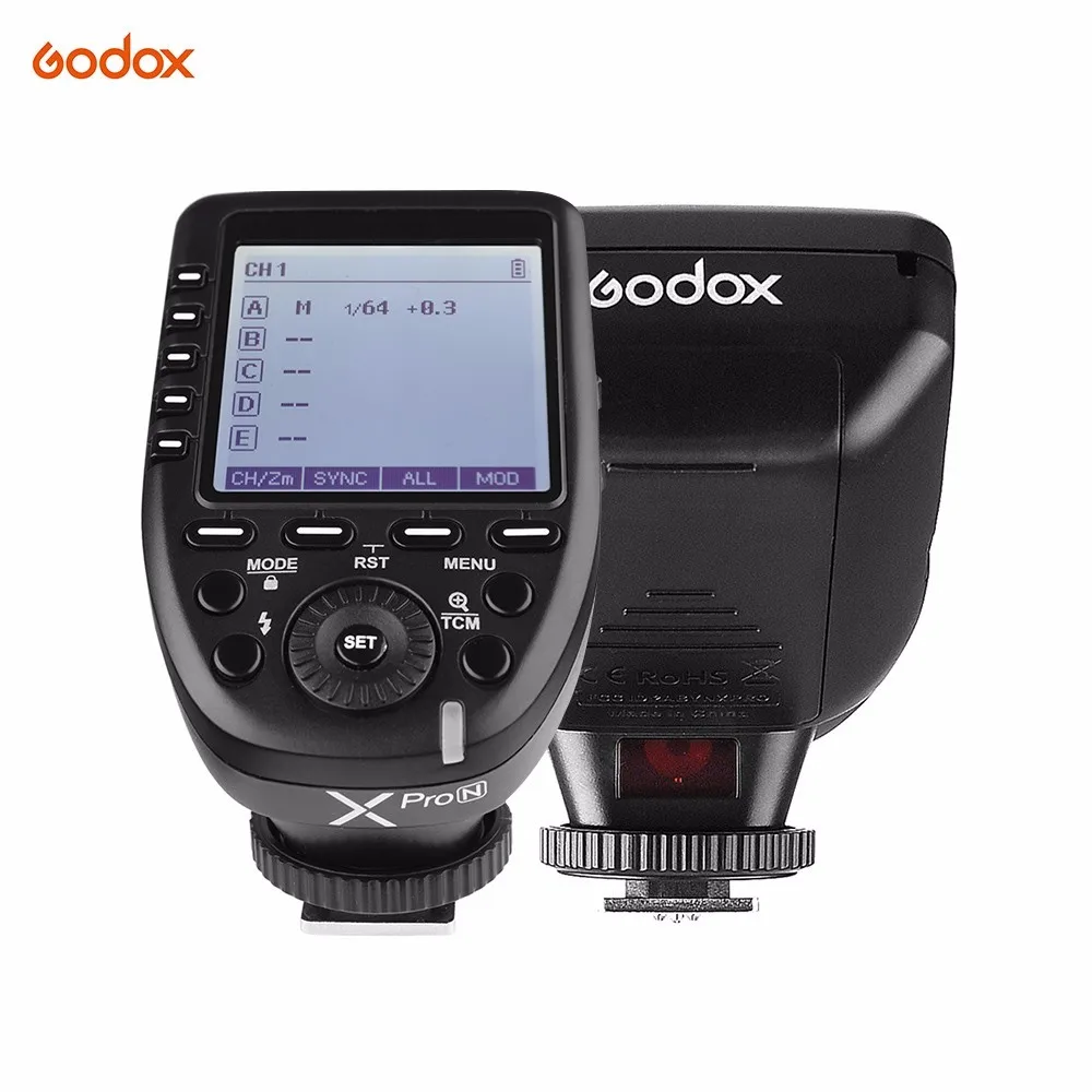 Godox Xpro-N ttl 2,4G беспроводной 1/8000 s HSS Flash триггер для Nikon DSLR, Godox Xpro-N передатчик с X1R-N приемником для Nikon
