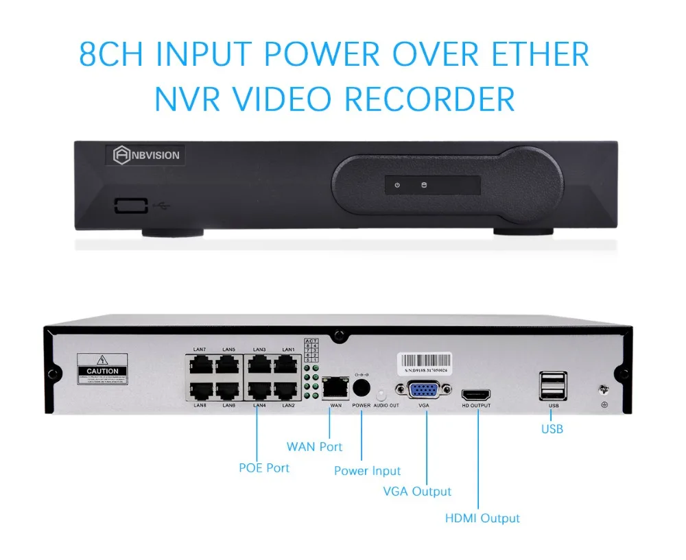 Anbvision Новый 8CH DVR 8 шт. 2.0MP 1080 P 48 светодиоды купол Камера безопасности Система