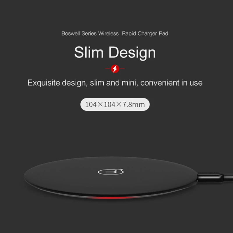 USAMS Qi Беспроводной Зарядное устройство для iPhone 8 X XS XR плюс 10 Вт Быстрый зарядного