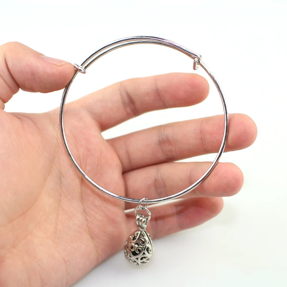 Модный Ретро браслет с масляной коробкой серебряный полой фазой в форме капли