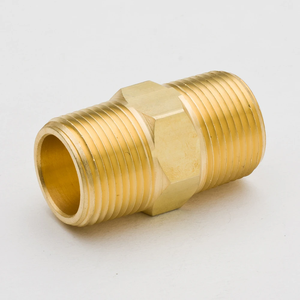 

20 шт., латунный трубный фитинг, шестигранный сосок, шарнир 1/8 "1/4" x1/8 "1/4" NPT, резьба, водопроводный газовый соединитель, аксессуар
