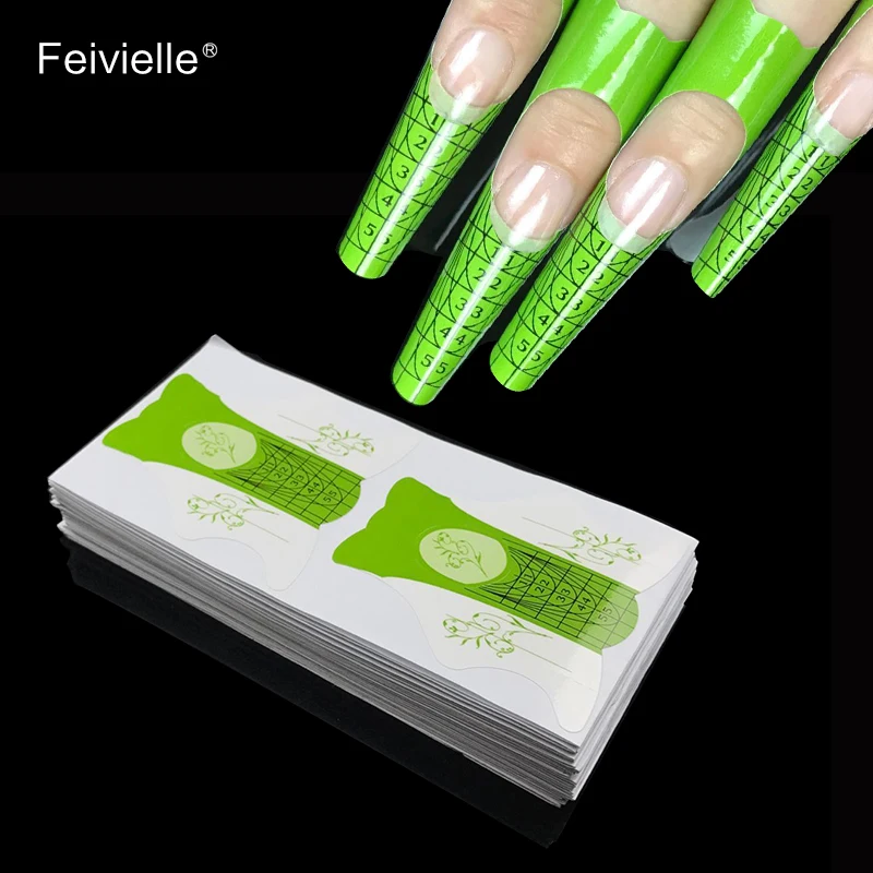 Feivielle новинка 100 шт./лот Форма для ногтей акрилового УФ геля руководство по