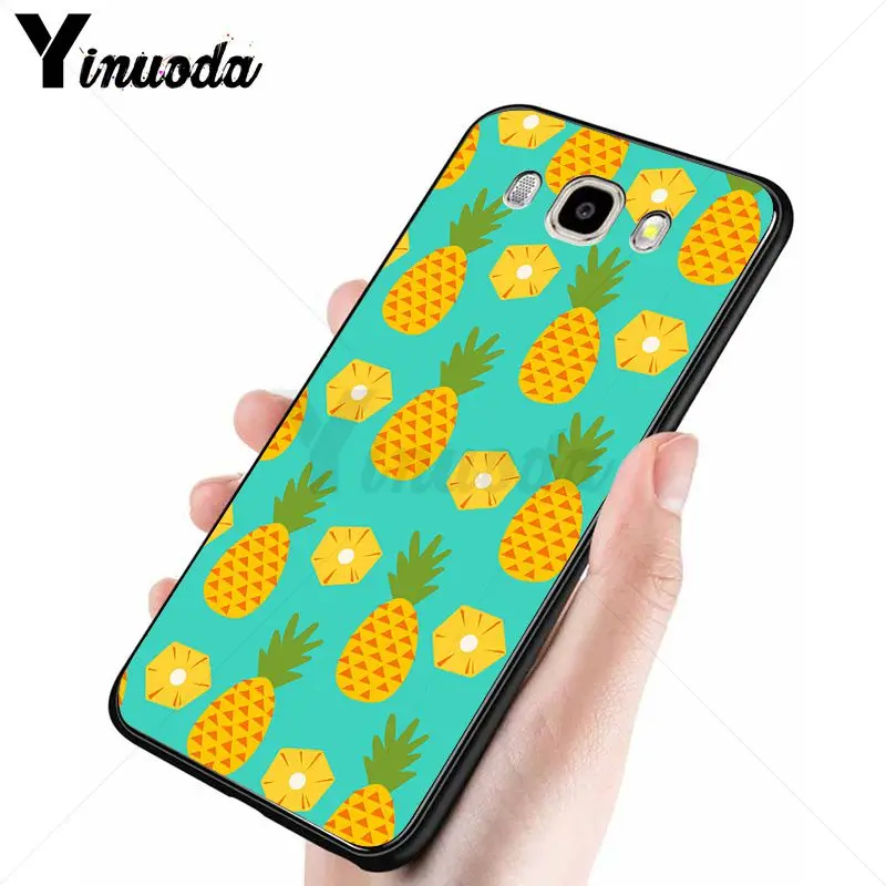 Yinuoda Summer Delicious Fruit Cute gold Pineapple Phone Case For Samsung Galaxy j6plus j7 prime j8 j2 j4plus 2018 cover | Мобильные