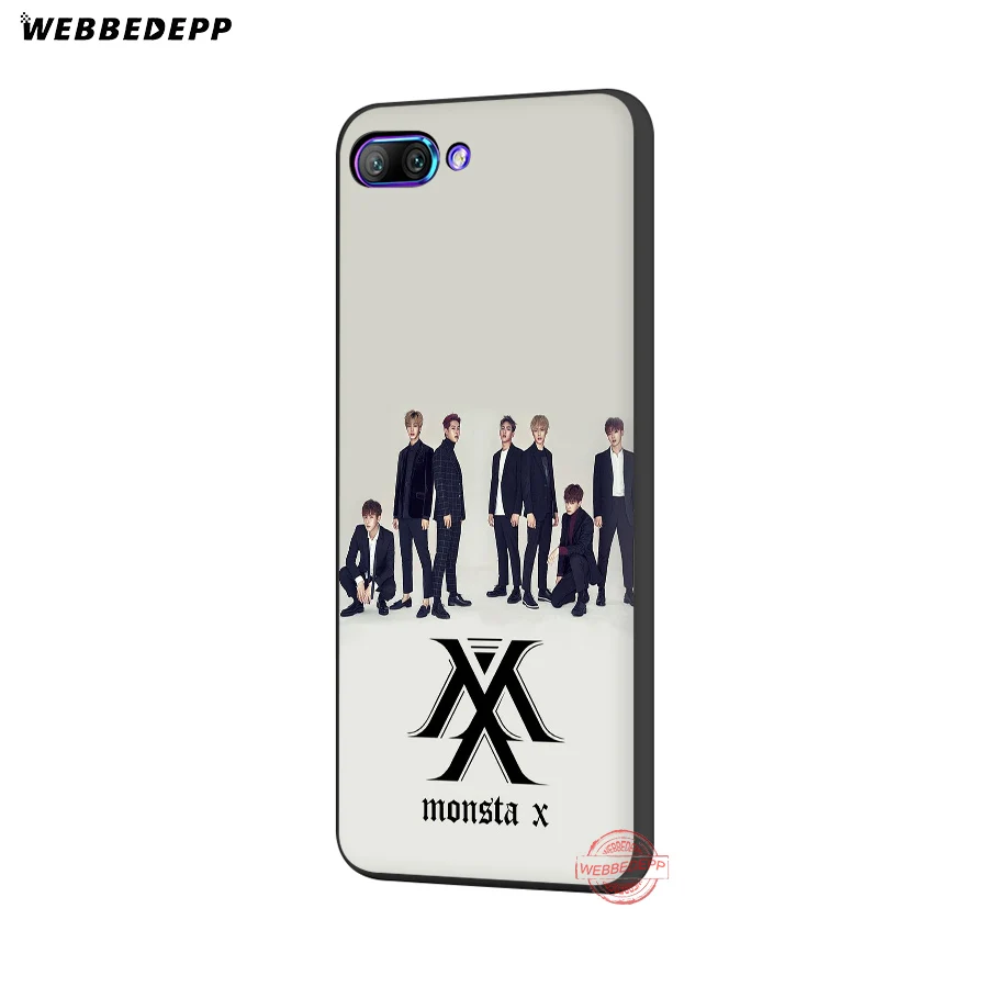 Мягкий силиконовый чехол WEBBEDEPP Monsta X Band для Huawei Honor 8 8C 9 10 Note Lite 8X 7X 6A 7C 7A 2GB Pro |