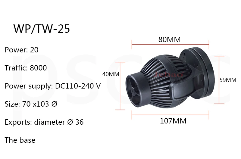 Jebao WP10 WP25 WP40 WP60 волновой производитель с контроллером Powerhead насос для морского аквариума SW 2 4 8 15