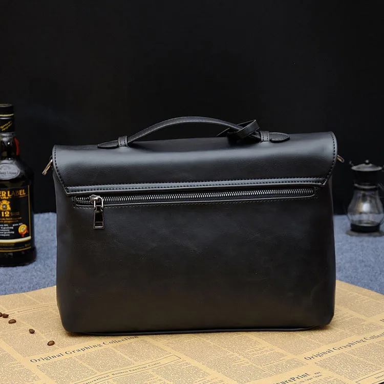 Brand Casual Men Briefcase Men Messenger Bags Business Vintage Crazy Horse Leather Shoulder Bag Male Laptop Bags for Men