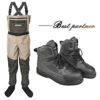 fly fishing waders hunting wading pants and shoes with rubber sole waterproof suit outdoor overalls work upstream clothes dxr1