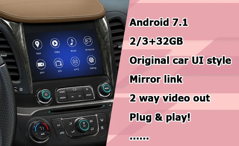 Android gps-навигатор для «Chevrolet Impala» или более поздней версии видео интерфейс mylink CUE система с беспроводной Carplay