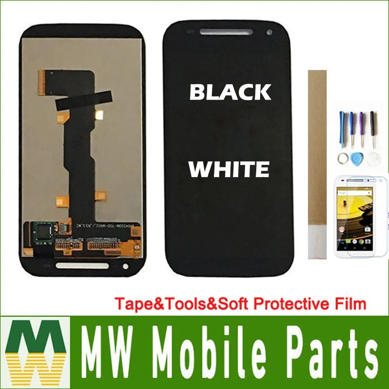 4," для Motorola Moto E2 2nd E+ 1 XT1505 XT1524 XT1511 XT1527 ЖК дисплей сенсорный экран планшета черно белый цвет с инструменты