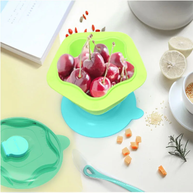 Детские тарелки для малышей 100% силиконовые блюда чаша с на присоске силиконовый