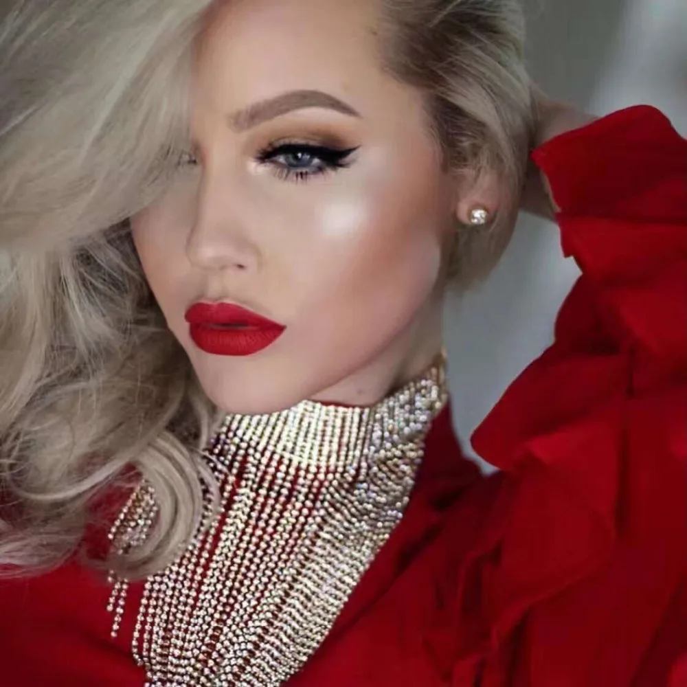 Женское длинное ожерелье чокер Best lady с кисточкой и воротником стразы свадебное