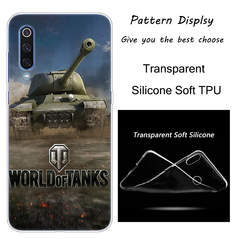 Горячая world of tanks силиконовый чехол для Xiaomi Pocophone F1 9T 9 9SE 8 A2 Lite A1 A2 Mix3 Redmi K20 7A Note 4 4X5 6 7 Pro S2 крышка