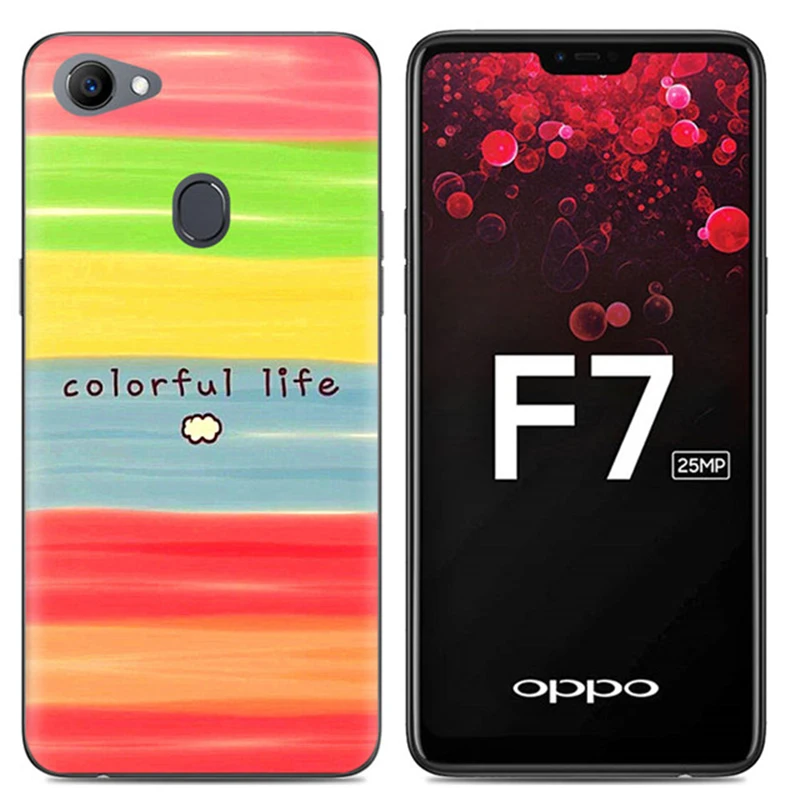Phone Case For OPPO F7 6.23-inch Fashion Design Art Painted TPU Silicone Cute Back Fitted Cover Shell |