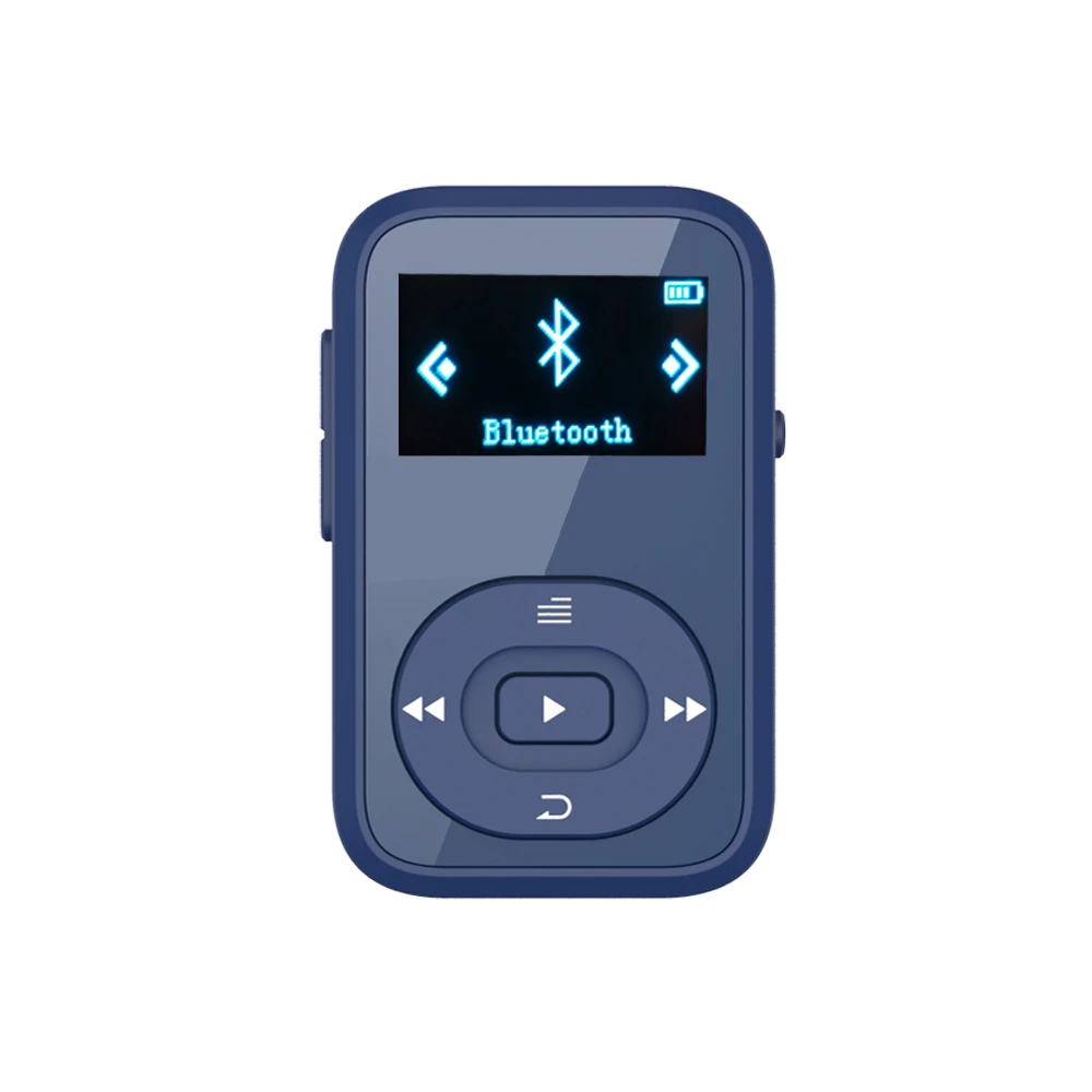 Спортивный MP3-плеер с Bluetooth 8 Гб без потерь Музыкальный плеер с рекордером, fm-радио, поддержкой электронных книг TF карта 64 Гб X26 - Цвет: RUIZU-X26-8GB-blue