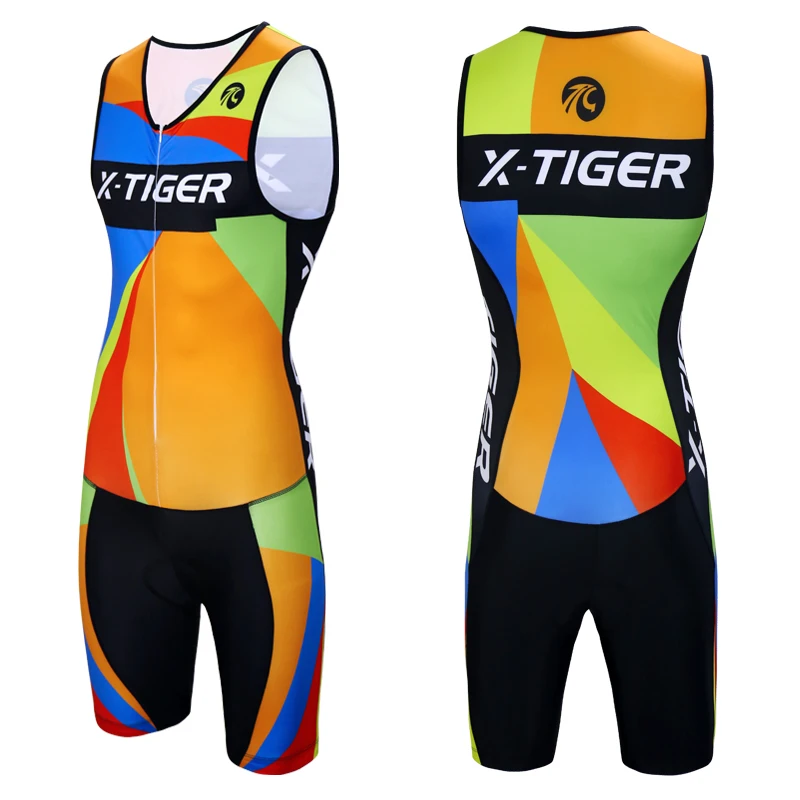 Триатлон X Tiger мужской Джерси без рукавов губчатая подкладка быстросохнущий