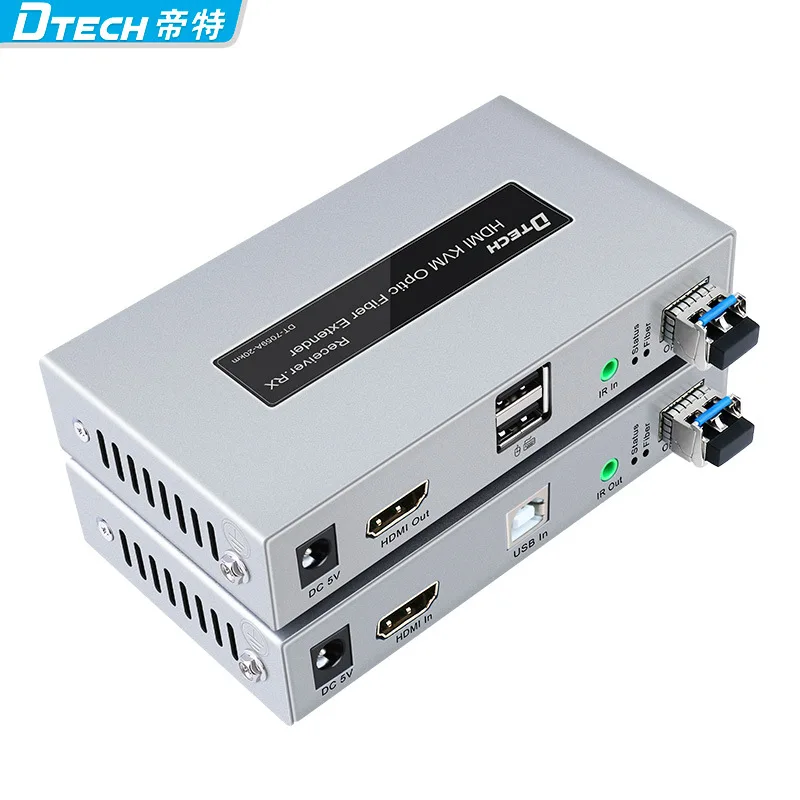 DT-7059 HDMI волоконный удлинитель с USB мышью и клавиатурой | Отзывы и видеообзор