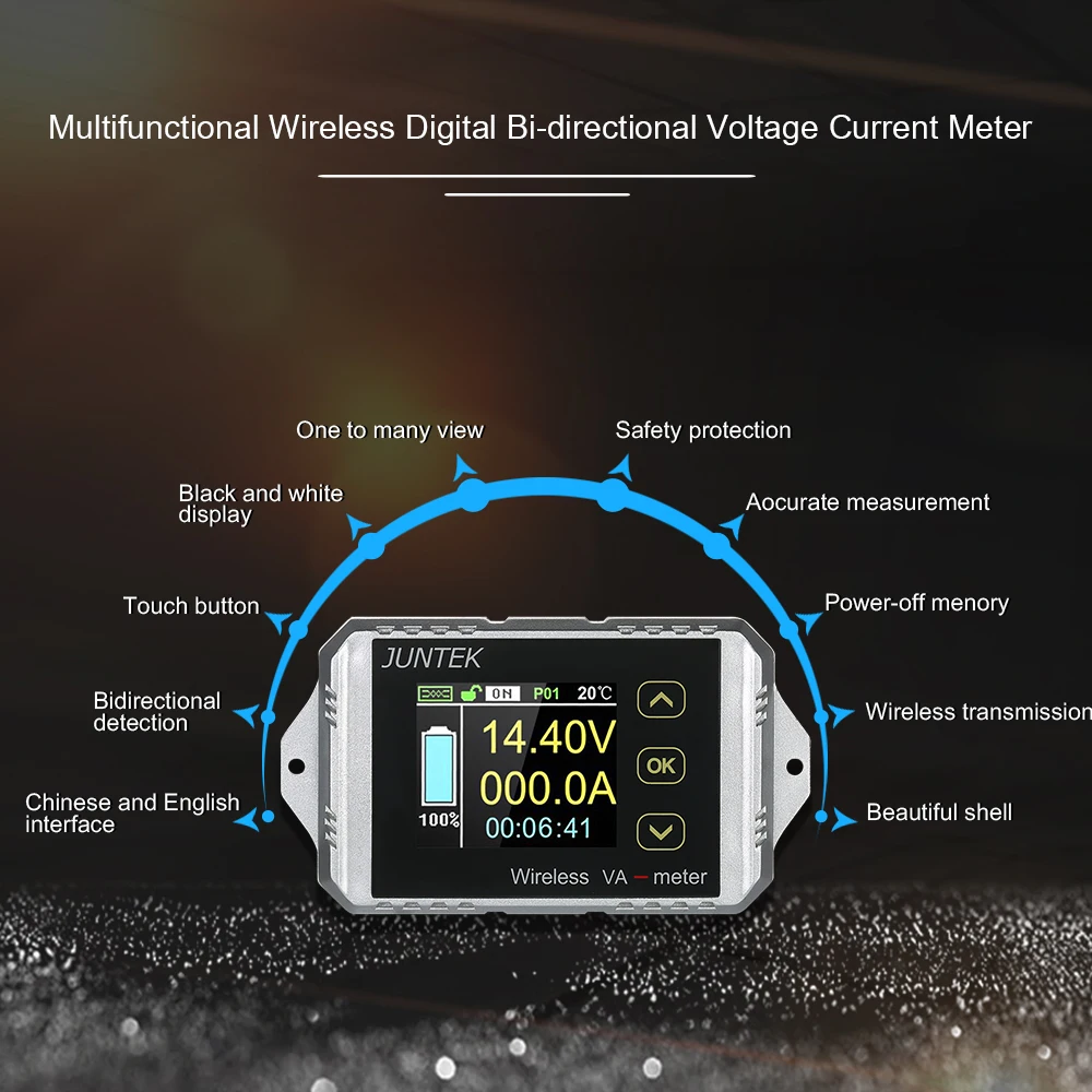 VAT-1300 DC 0,01-100 V 0,01-300A беспроводной двунаправленный ток напряжения ват1300 метр Амперметр Вольтметр Емкость кулоновый счетчик