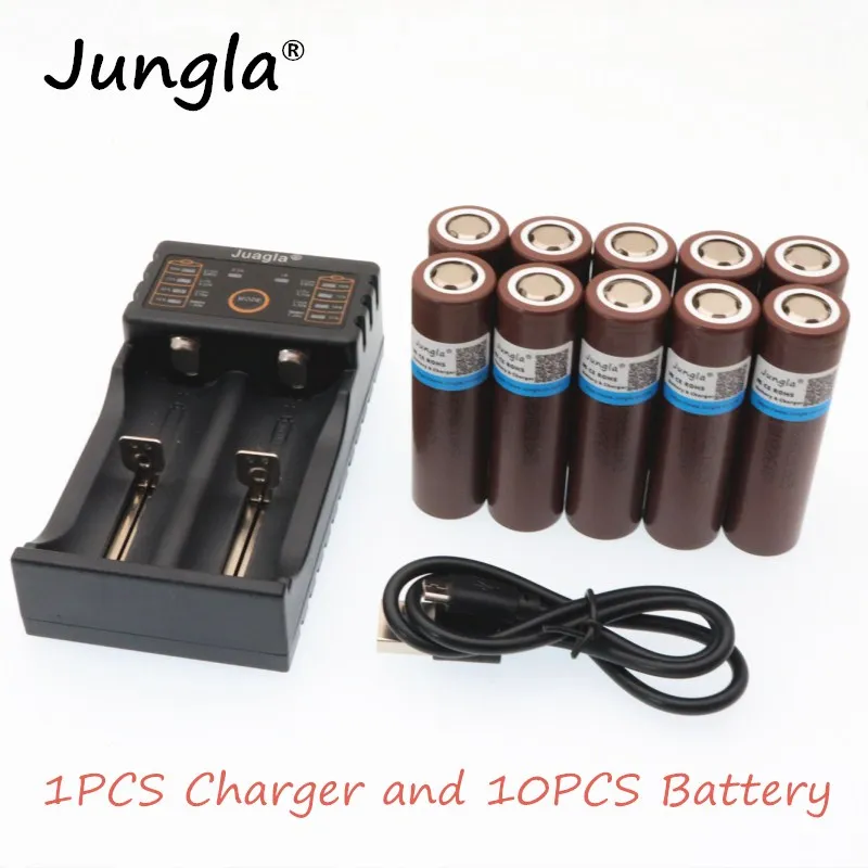 Оригинальная 18650 аккумуляторная батарея для LG HG2 18650 3000 mah литиевая батарея+ 1 шт 18650 зарядное устройство