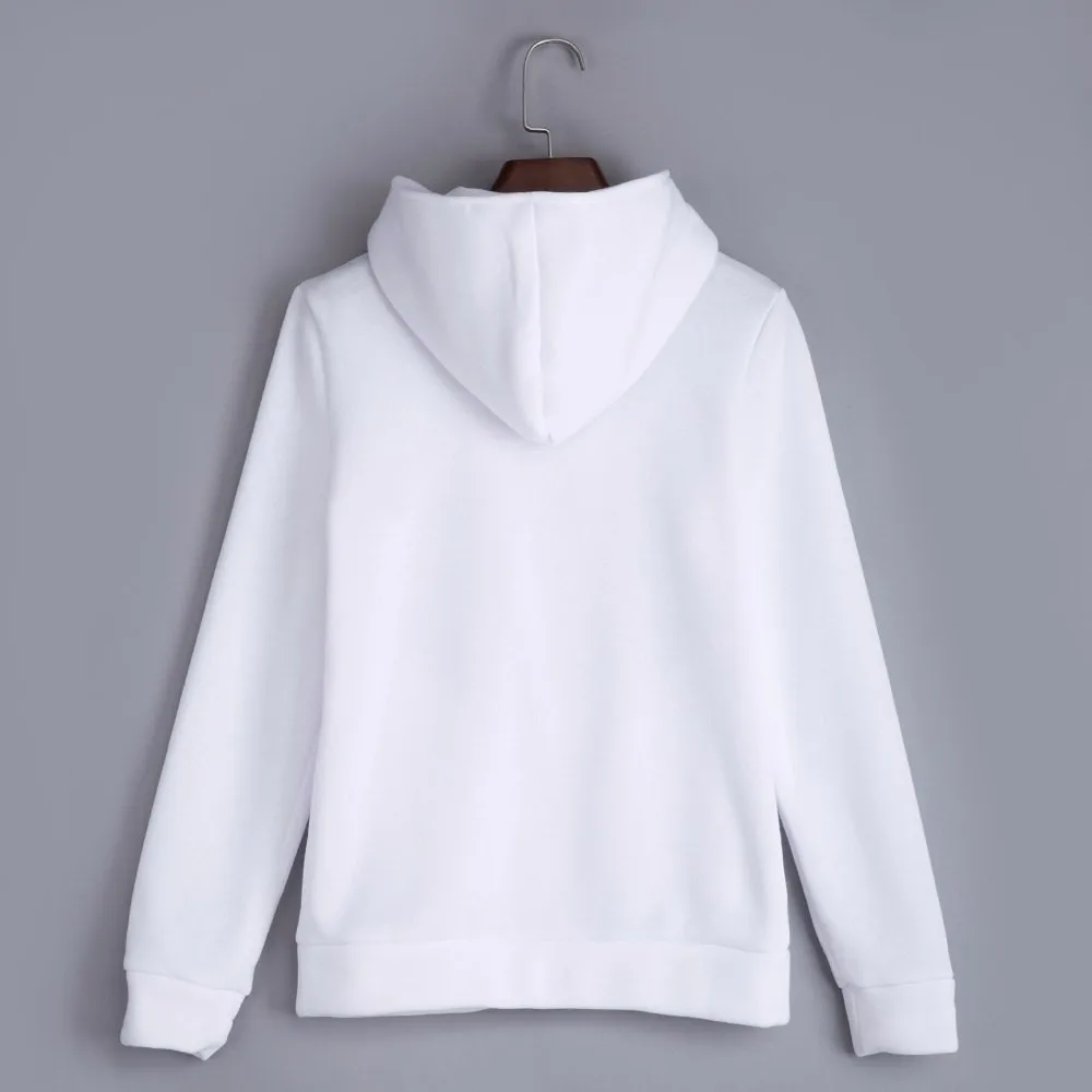 Новые женские толстовки на молнии с капюшоном 2018 длинным рукавом Женская