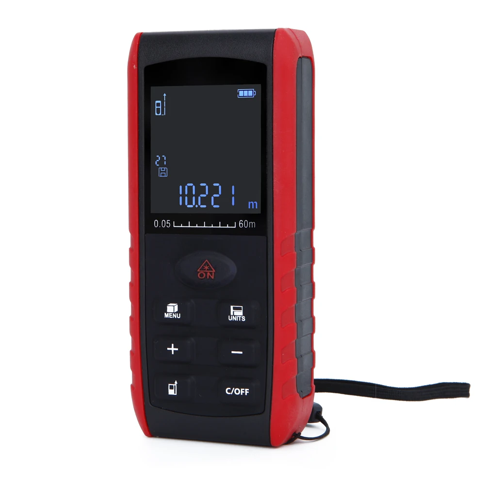 Цифровой 60 м ленты инструмент дальномер тестер Площадь-объем-угол лазерный Finder
