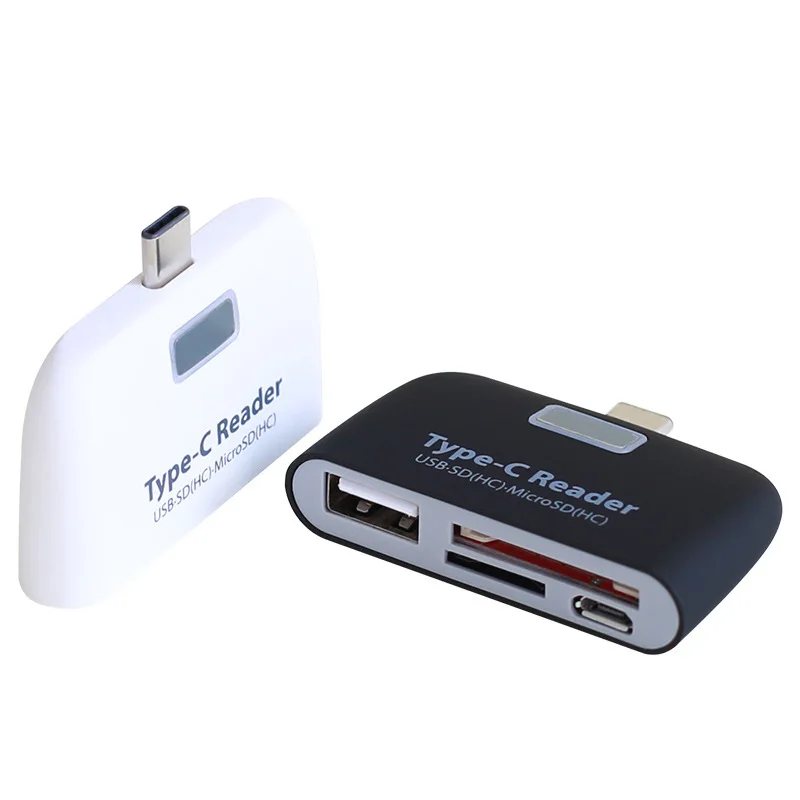 Type C OTG адаптер Usb C док-станция Android Phoner с блоком питания Зарядка USB многофункциональный TF SD концентратор кард-ридер